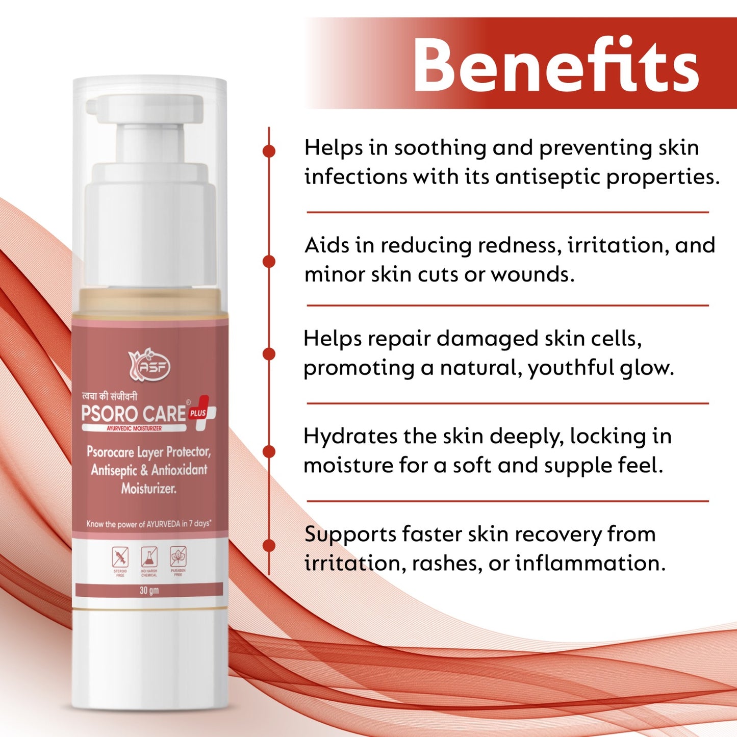 Psorocare Ayurvedic Layer Protector For Psoriasis And Eczema | Aids in Redness, Irritation and Minor Skin Cut | For Sun Burn, Acne Prone, Cosmetic Burn 30 GM | Pack of 1