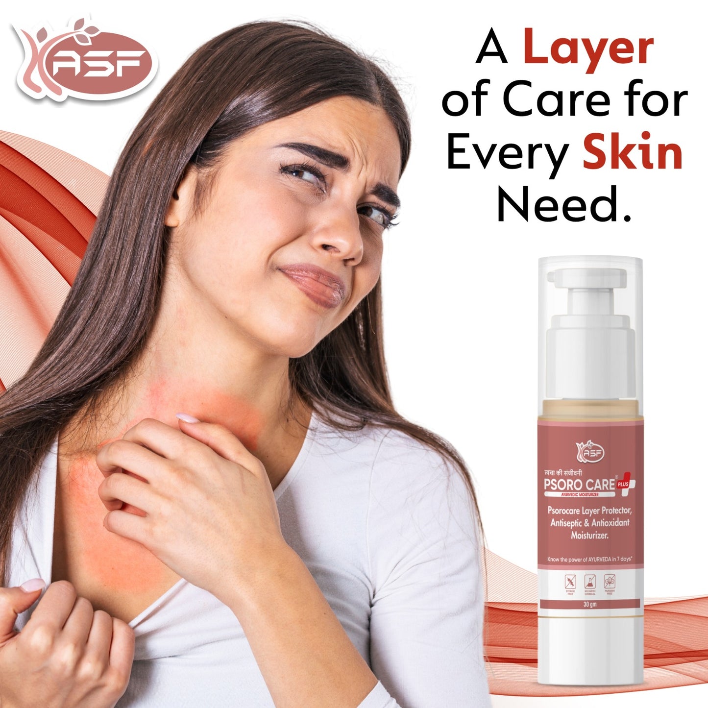 Psorocare Ayurvedic Layer Protector For Psoriasis And Eczema | Aids in Redness, Irritation and Minor Skin Cut | For Sun Burn, Acne Prone, Cosmetic Burn 30 GM | Pack of 1