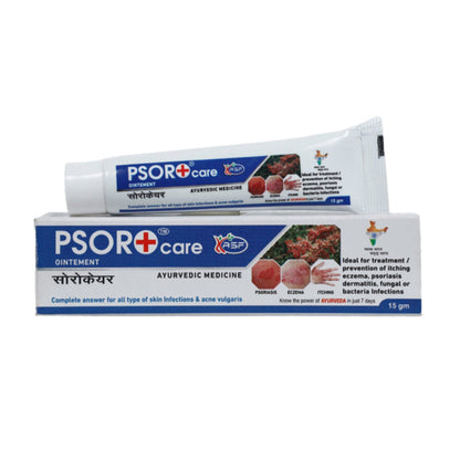 Psoro Care Ayurvedic Ointment for Adults Psoriasis, Skin Itching, Eczema, Ringworm, Fungal Infection & Other Skin Infection - 15 gm (Pack of 1)