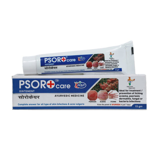 Psoro Care Ayurvedic Ointment for Adults Psoriasis, Skin Itching, Eczema, Ringworm, Fungal Infection & Other Skin Infection - 15 gm (Pack of 1)